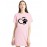 Caseria Women's Cotton Biowash Graphic Printed T-Shirt Dress with side pockets - Pet Love