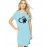 Women's Cotton Biowash Graphic Printed T-Shirt Dress with side pockets - Pet Love