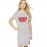Caseria Women's Cotton Biowash Graphic Printed T-Shirt Dress with side pockets - Positive Vibes