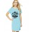 Caseria Women's Cotton Biowash Graphic Printed T-Shirt Dress with side pockets - Queens Born In May