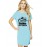 Caseria Women's Cotton Biowash Graphic Printed T-Shirt Dress with side pockets - Queens Born In Sept