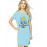 Caseria Women's Cotton Biowash Graphic Printed T-Shirt Dress with side pockets - Sweet Summer Nights