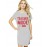 Caseria Women's Cotton Biowash Graphic Printed T-Shirt Dress with side pockets - Teacher Mode On