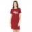 Women's Cotton Biowash Graphic Printed T-Shirt Dress with side pockets - This Is Me
