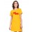 Caseria Women's Cotton Biowash Graphic Printed T-Shirt Dress with side pockets - This Is Me
