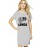Women's Cotton Biowash Graphic Printed T-Shirt Dress with side pockets - This Is The Fight