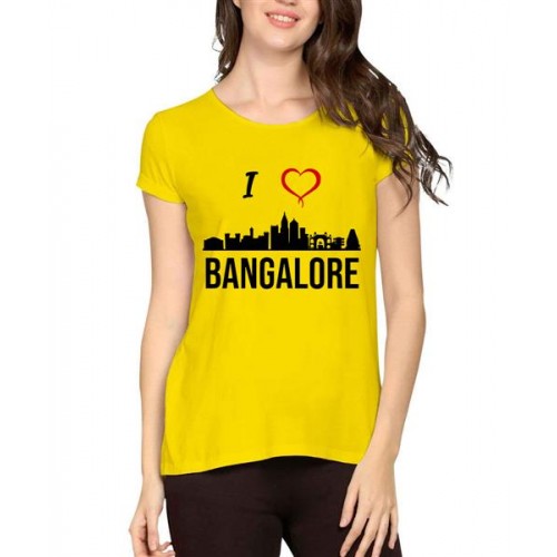 I Love Bangalore Graphic Printed T-shirt