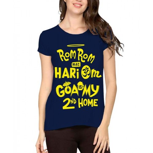 Rom Rom Mai Hari Om Goa Is My Second Home Graphic Printed T-shirt