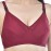 Women's Cotton Non-Padded Non-Wired Maternity/Nursing/Feeding Bra- Combo Pack of 2 Assorted Colors (Maroon & White)