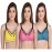 Maternity Bra - Non-Wired & Non-Padded Bra Combo Pack of 3 - Nursing Bra for Feeding Women - Breathable Breast feeding Bra Combo Multicolored (Yellow, Baby Pink & Green)