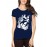 Women's Cotton Biowash Graphic Printed Half Sleeve T-Shirt - A Crow
