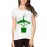 Women's Cotton Biowash Graphic Printed Half Sleeve T-Shirt - African Colour Tree