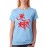 Women's Cotton Biowash Graphic Printed Half Sleeve T-Shirt - Aham Brahmasmi