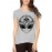Women's Cotton Biowash Graphic Printed Half Sleeve T-Shirt - Alien Third Eye