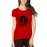 Women's Cotton Biowash Graphic Printed Half Sleeve T-Shirt - Anibal