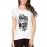 Women's Cotton Biowash Graphic Printed Half Sleeve T-Shirt - Army Skull