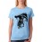Women's Cotton Biowash Graphic Printed Half Sleeve T-Shirt - Astronaut Eye