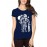 Women's Cotton Biowash Graphic Printed Half Sleeve T-Shirt - Astronaut Skateboard