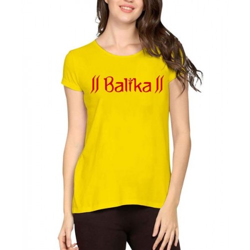 Women's Cotton Biowash Graphic Printed Half Sleeve T-Shirt - Balika
