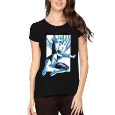 Women's Cotton Biowash Graphic Printed Half Sleeve T-Shirt - Bat Hero Man
