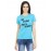 Women's Cotton Biowash Graphic Printed Half Sleeve T-Shirt - Be Young Feel Young
