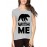 Women's Cotton Biowash Graphic Printed Half Sleeve T-Shirt - Bear With Me