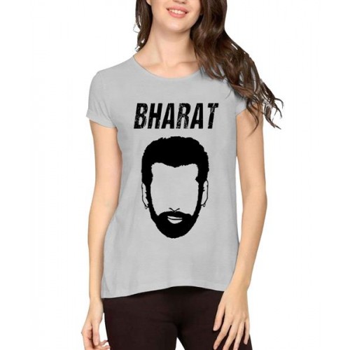 Women's Cotton Biowash Graphic Printed Half Sleeve T-Shirt - Bharat