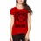 Women's Cotton Biowash Graphic Printed Half Sleeve T-Shirt - Black Pan The