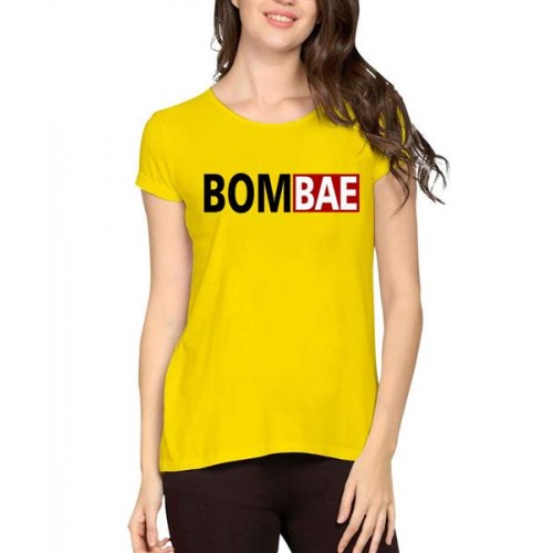 Women's Cotton Biowash Graphic Printed Half Sleeve T-Shirt - Bombae