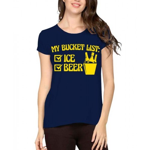 My Bucket List Ice And Beer Graphic Printed T-shirt