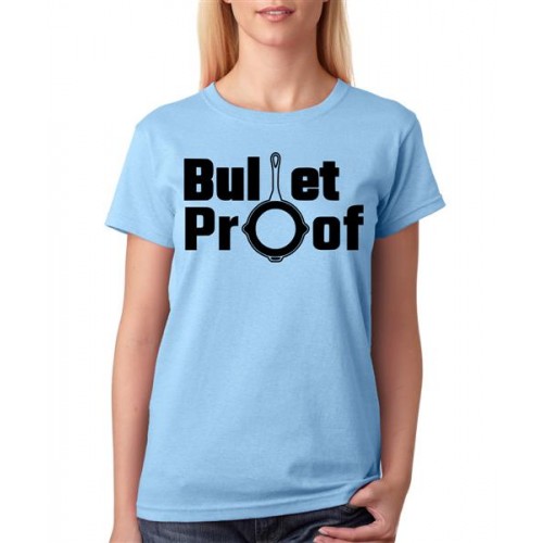 Women's Cotton Biowash Graphic Printed Half Sleeve T-Shirt - Bullet Proof