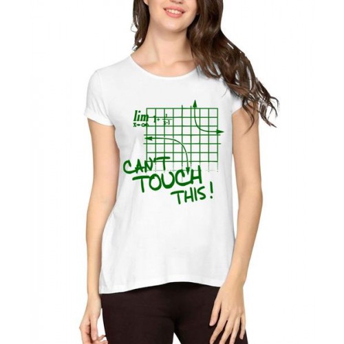 Women's Cotton Biowash Graphic Printed Half Sleeve T-Shirt - Can't Touch This
