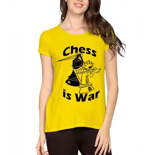 Chess Is War Graphic Printed T-shirt