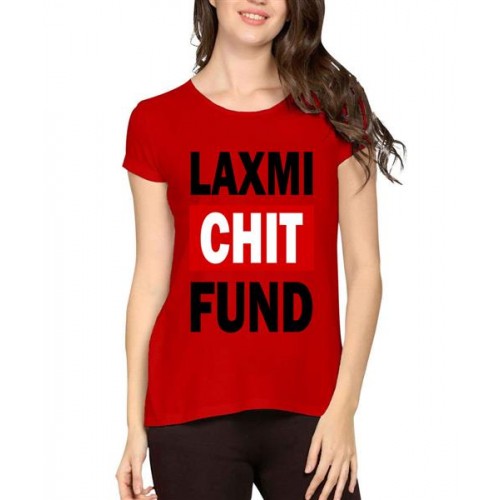 Women's Cotton Biowash Graphic Printed Half Sleeve T-Shirt - Chit Fund
