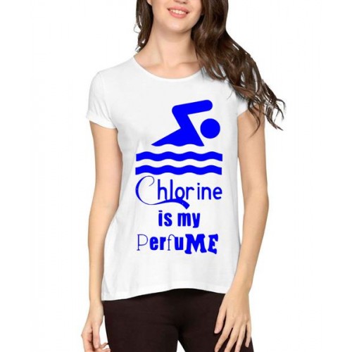 Chlorine Is My Perfume Swimming Graphic Printed T-shirt