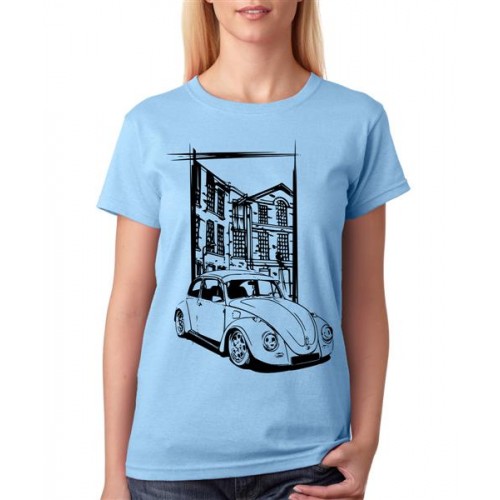Women's Cotton Biowash Graphic Printed Half Sleeve T-Shirt - City Ride