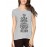 Women's Cotton Biowash Graphic Printed Half Sleeve T-Shirt - Come On Peace All Day