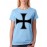 Women's Cotton Biowash Graphic Printed Half Sleeve T-Shirt - Cross Style