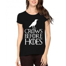 Crows Before Hoes Graphic Printed T-shirt