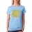Women's Cotton Biowash Graphic Printed Half Sleeve T-Shirt - Crypto Moon Hodl