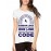 Women's Cotton Biowash Graphic Printed Half Sleeve T-Shirt - Cursor Lock Code