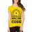 Women's Cotton Biowash Graphic Printed Half Sleeve T-Shirt - Cursor Lock Code
