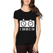 Women's Cotton Biowash Graphic Printed Half Sleeve T-Shirt - D4 D5 C4