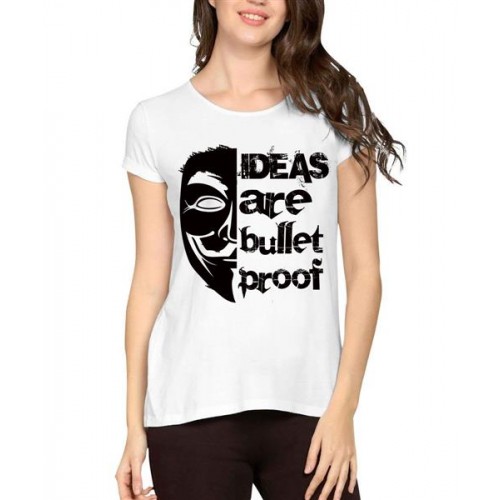 Ideas Are Bullet Proof Graphic Printed T-shirt