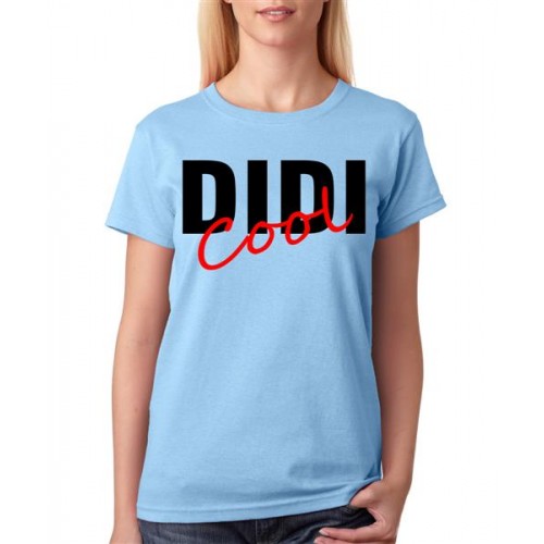 Women's Cotton Biowash Graphic Printed Half Sleeve T-Shirt - Didi Cool