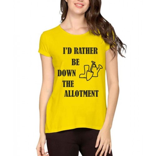 I'D Rather Be Down The Allotment Graphic Printed T-shirt