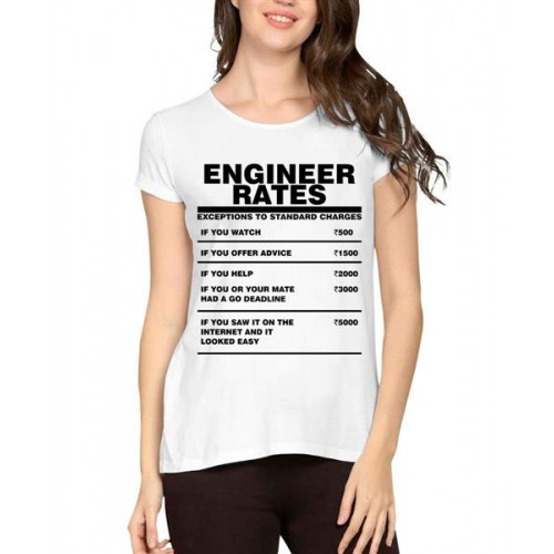 Engineer Rates Graphic Printed T-shirt