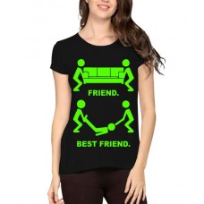 Friend And Best Friend Graphic Printed T-shirt