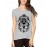 Women's Cotton Biowash Graphic Printed Half Sleeve T-Shirt - Galaxy Wolf