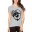 Women's Cotton Biowash Graphic Printed Half Sleeve T-Shirt - Gangster Eye